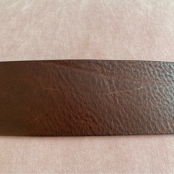 Size Small Garuglieri Leather Belt with Studs and Brass Hardware - Picture 5 of 6